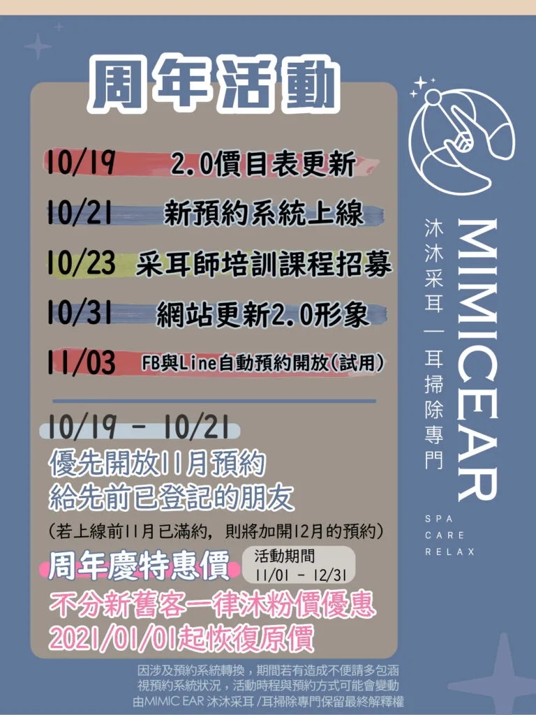 MIMIC EAR2.0周年活動